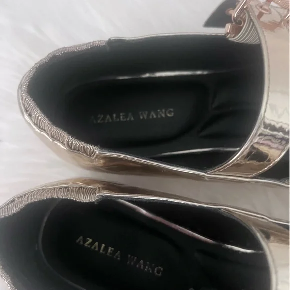 AZALEA WANG KIMBERLIE GOLD BALLET FLAT - Picture 5 of 7